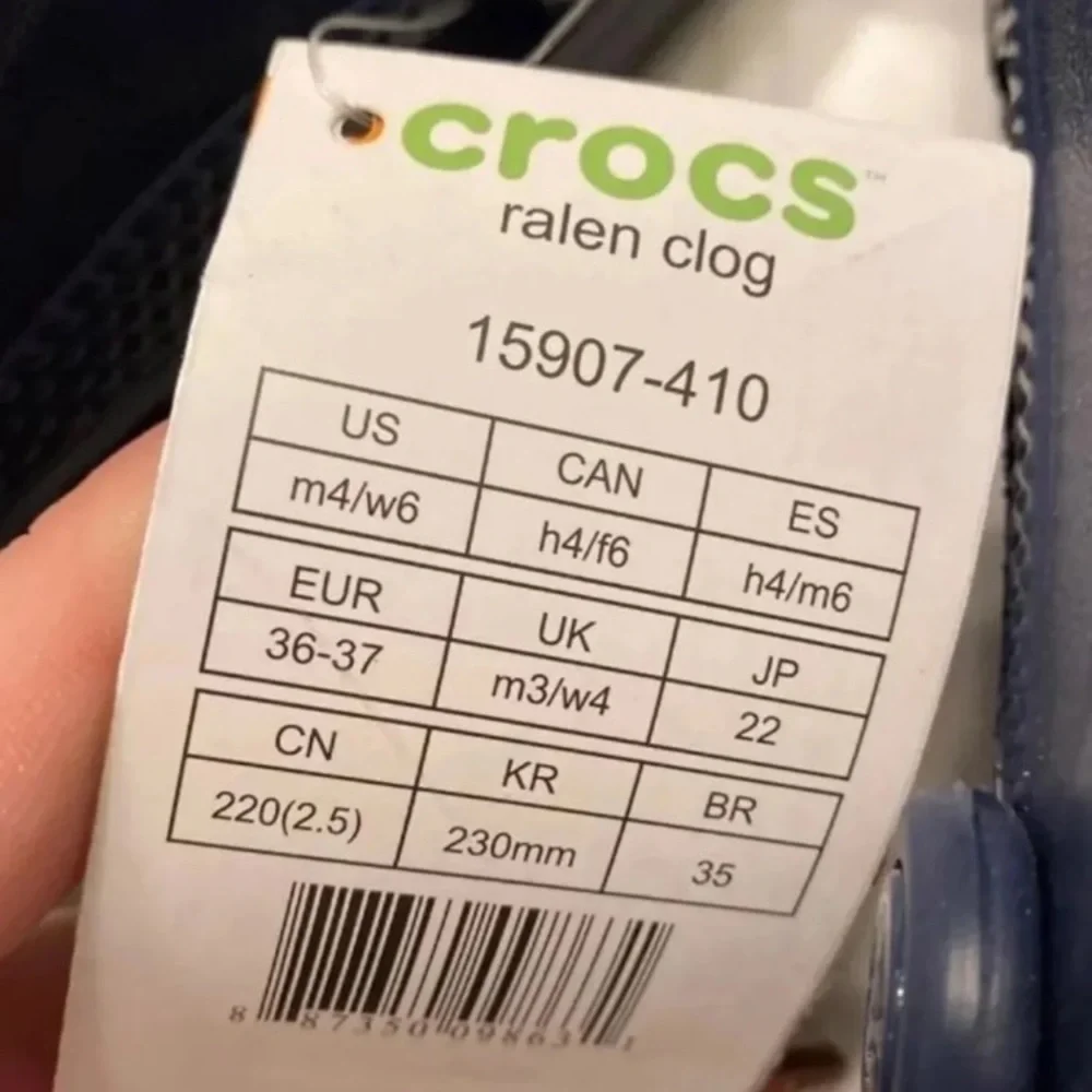 Crocs ralen clogs unisex size M 4 W 6